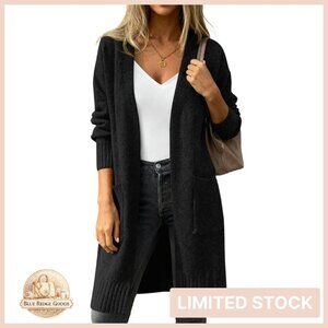 Oversized Chunky Knit Cardigan Open Front Long Sleeve Winter Sweater